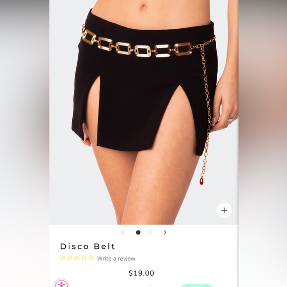 Edikted Accessories - Edikted Gold Loop Disco Belt Chain